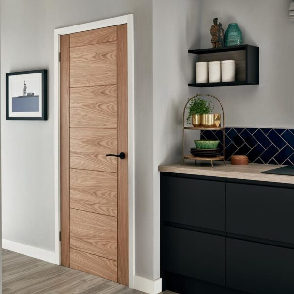 Howdens Linear 6'6 x 2'9 Oak Door - Image 4