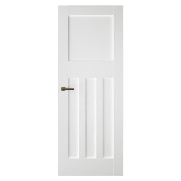 Howdens 1930s White Primed 3 Panel Door - Image 4