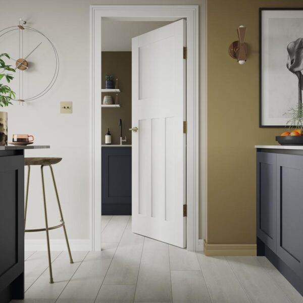 Howdens 1930s White Primed 3 Panel Door