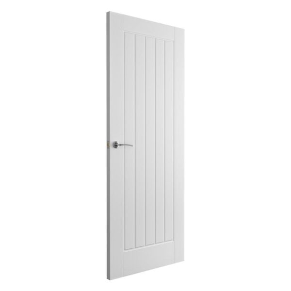 Howdens Dordogne White Grained Moulded FD30 Fire Door - Image 3
