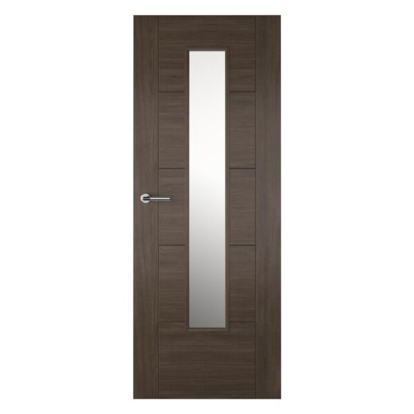 Howdens Daytona Laminate Walnut Pre-Finished Clear Glazed Door - Image 3