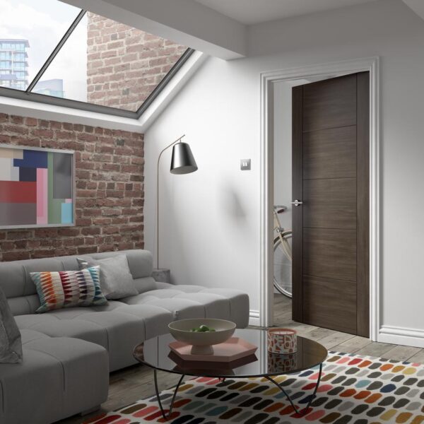 Howdens Daytona Laminate Walnut Pre-Finished FD30 Fire Door
