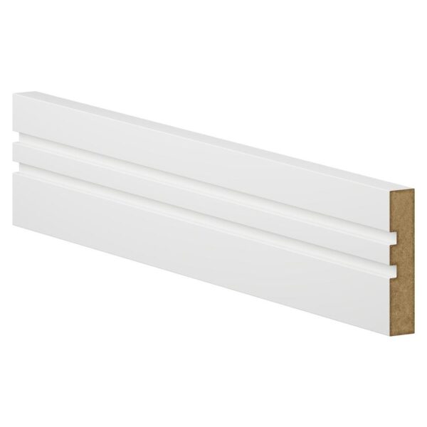 Howdens 4.2m x 70mm Double Groove White Primed MDF Architrave